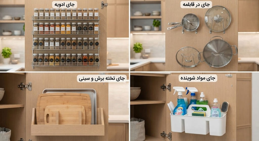 ایده‌های هوشمندانه برای افزایش فضای کابینت آشپزخانه کوچک