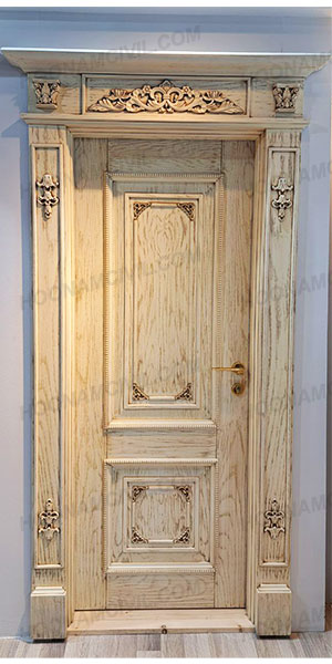 درب اتاق چوبی سفید کلاسیک